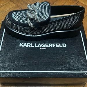 Karl Lagerfeld Paris Women’s Giana slip on Embellished Loafers ! Size 9.5